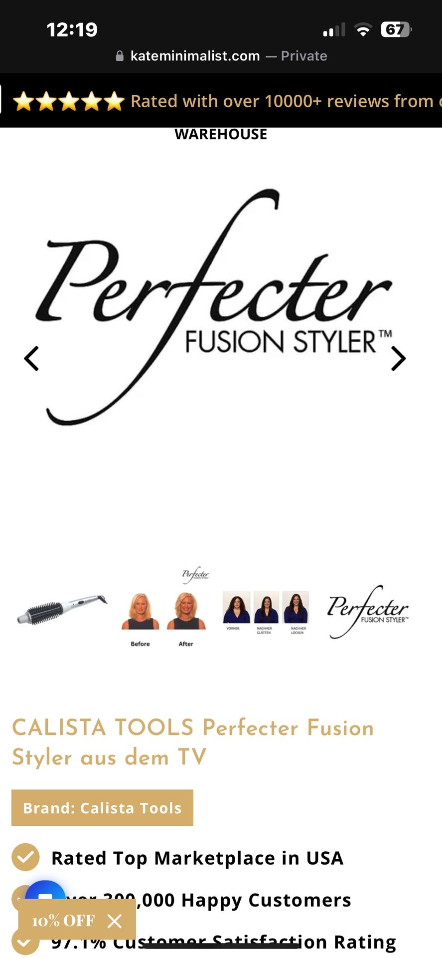 CALISTA TOOLS Perfecter Fusion Styler. Like New. for Sale in San