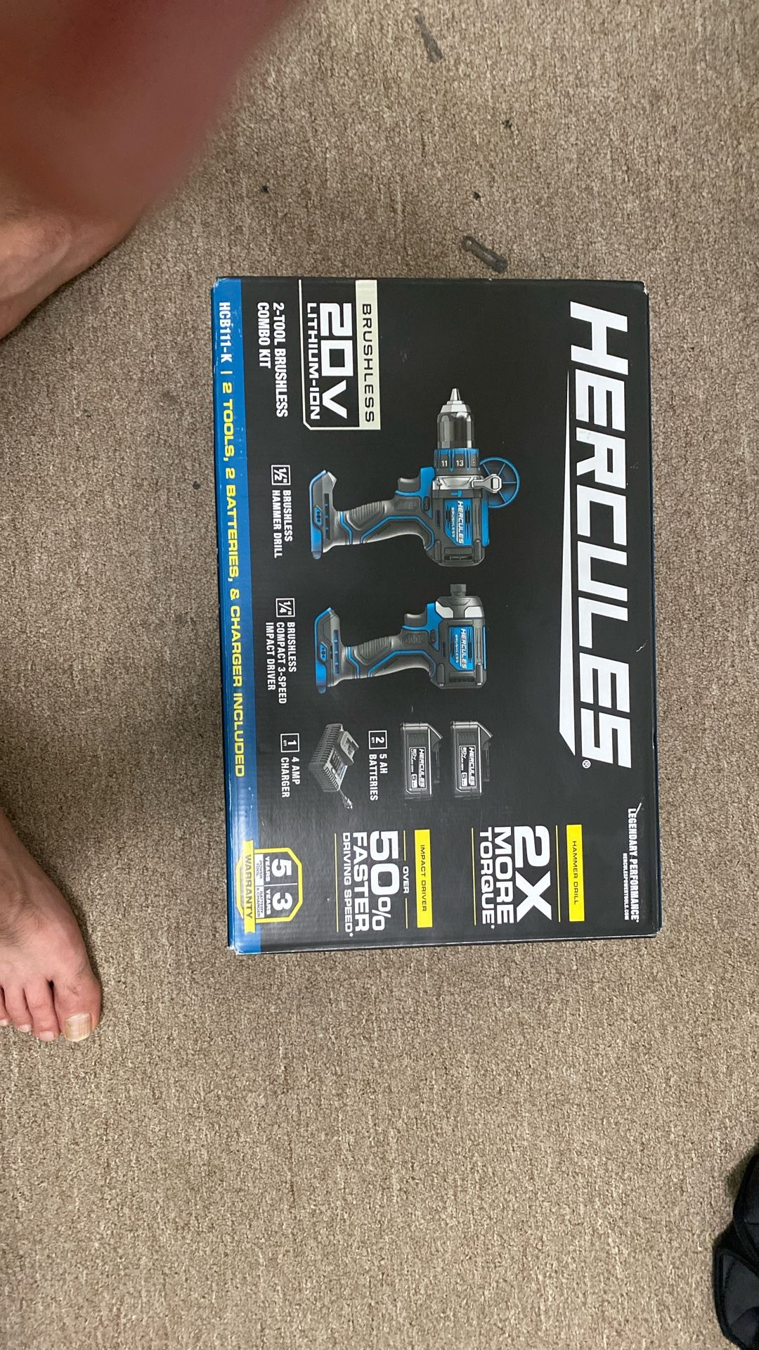 Hercules Brushless Hammer Drill & Brushless Impact Driver Set