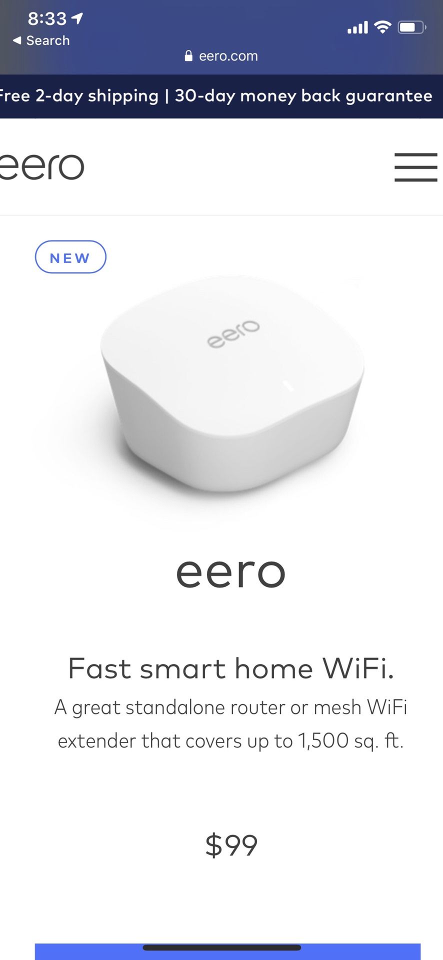 eero WiFi router & SB6141 modem