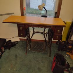 Antique Singer Sewing Machine Table