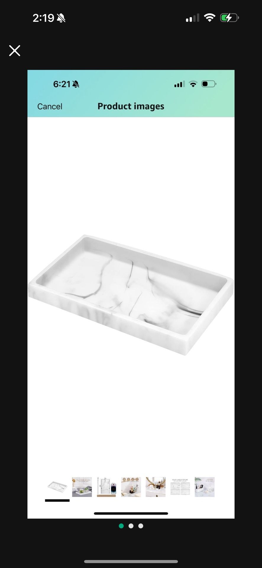 Luxspire Bathroom Vanity Tray, Resin Dresser Jewelry Ring Dish Tank Storage Kitchen Sink Countertop Organizer Plate Holder for Perfume Candles Soap To