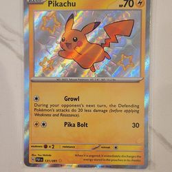 Pikachu 131/091 Baby Shiny Rare Paldean Fates Pokemon Card Mint NM