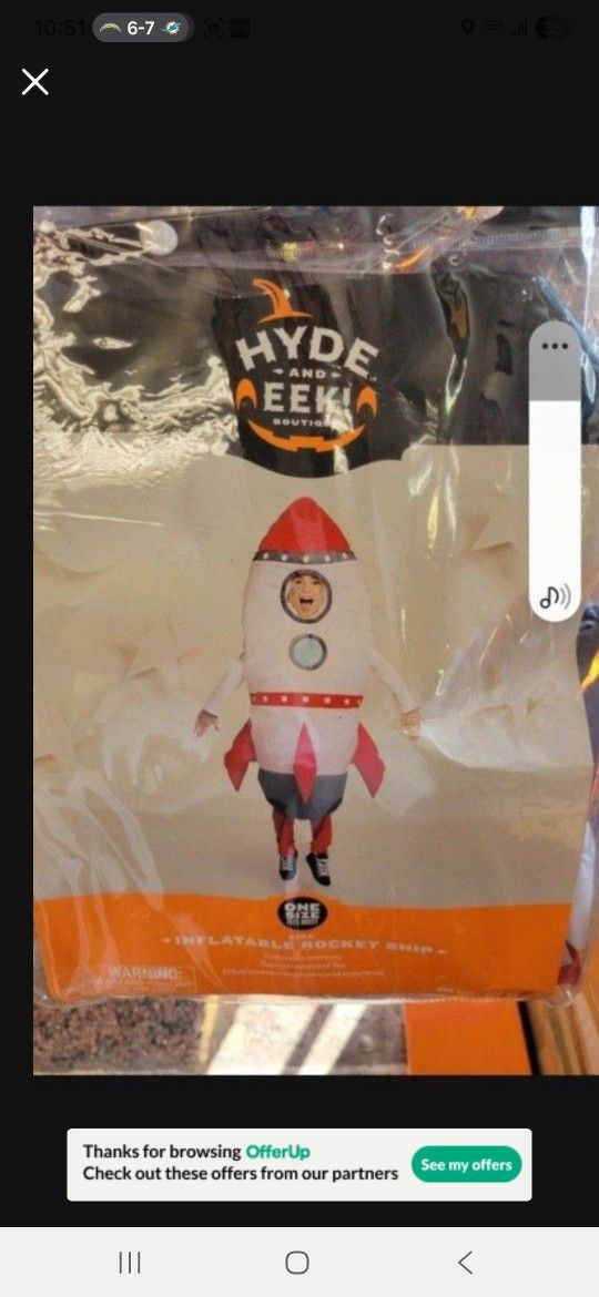 Inflatable Rocket Ship Costume Kids