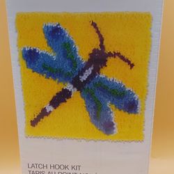 WonderArt 426175 Rainbow Flier Dragonfly Latch Hook Kit 12x12 New Sealed