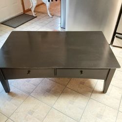 Solid Wood Coffee Table With Drawers