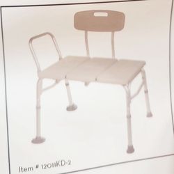 Transfer Bench With Afjustable Back Rest