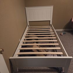 Twin White bed frame