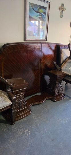 Dining table with six chairs