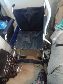 Folding Wheelchair with Chrome Frame