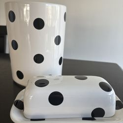 Kate Spade Butter Dish And Utensil Holder