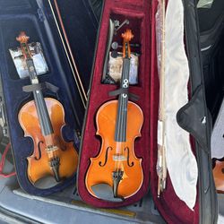 We have 4 3/4 Size Violins for sale $130 Each Firm