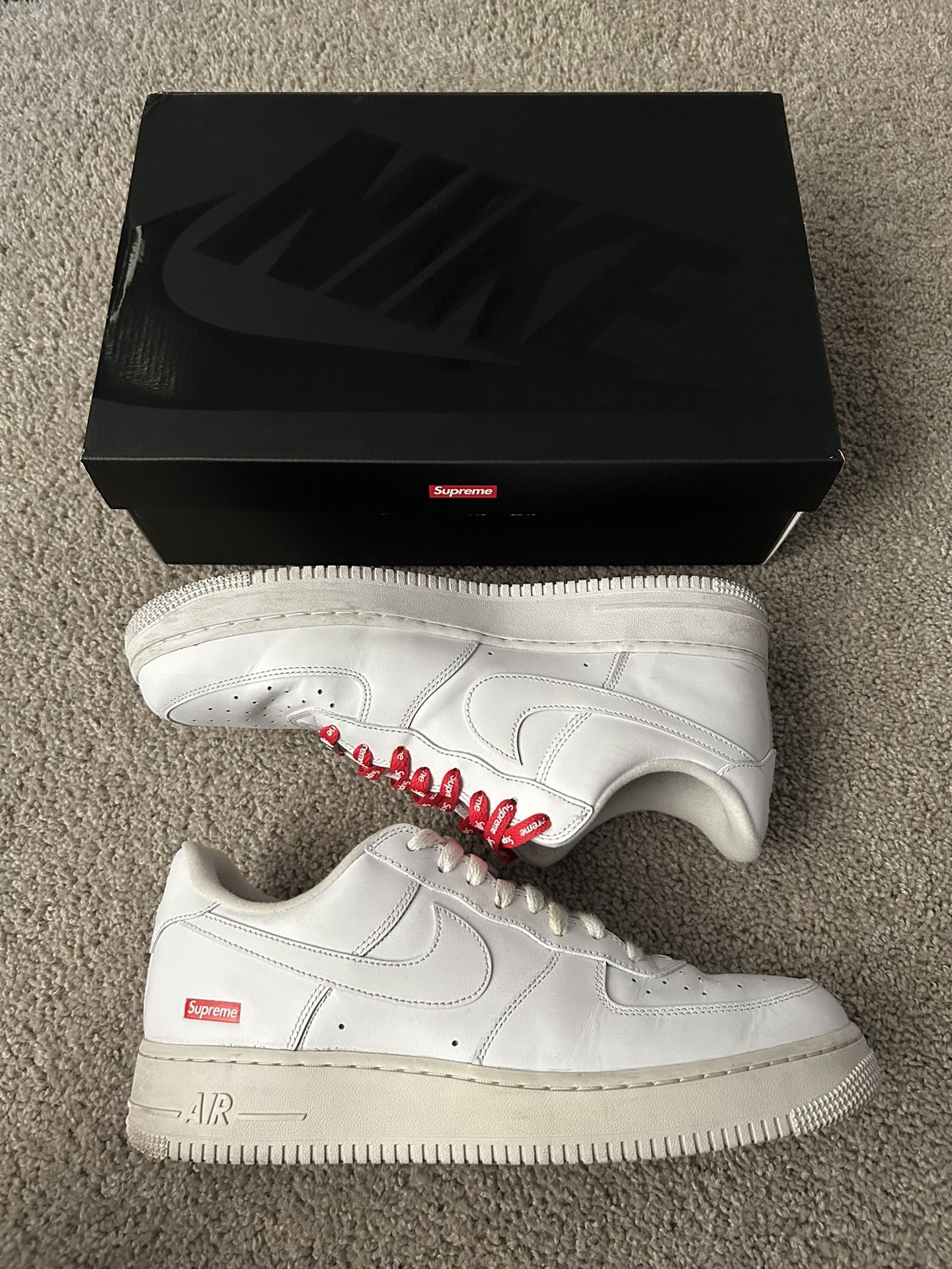 Supreme Nike Air Force 1 Low ‘Box Logo - White’ Size 11
