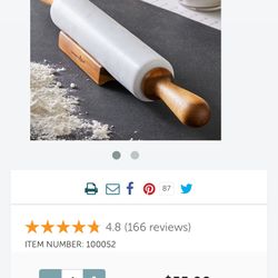 NEW Pampered Chef Marble Rolling Pin 