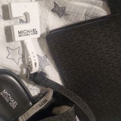 Michael Kors sandals and belt bag
