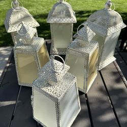 Set Of 6 Metal lanterns