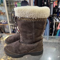 Ugg Australia Shearling Snow Boots Suede Women’s Sz 8 