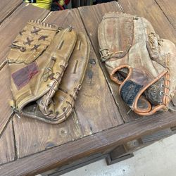 Vintage Baseball Gloves (pair)