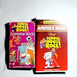 School House Rock VHS Tapes - Grammar Rock & America Rock 