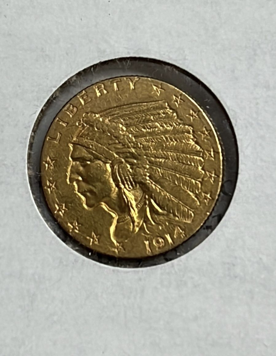 1914 $2.5 Indian Head Gold Coin