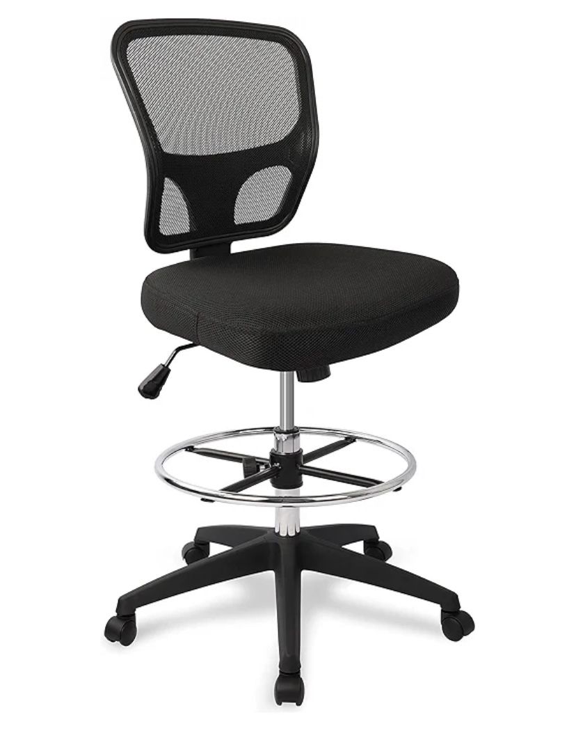 Armless Drafting Chair, Tall Office Chair