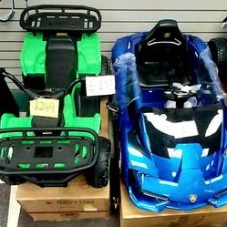 Electric Cars For Kids Green 24 V , Blue 12v With Remote  , $199 Each 