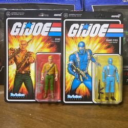 $25 Gi Joe Super 7 Reaction  Snake Eyes And Duke