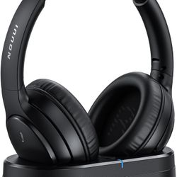 Wireless Headphones for TV Watching, TV Headphones Wireless for Seniors with Transmitter Charging Base, No Delay Bluetooth Headset for Hard of Hearing