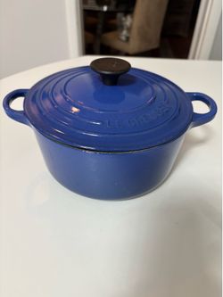Vintage Le Creuset (Set) Cobalt Blue Cast Iron Set — Dutch Oven (18) + Braiser (26)