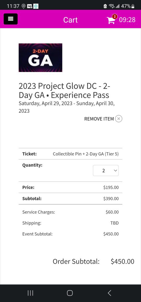 2 Project Glow Tickets DJ Tiesto 
