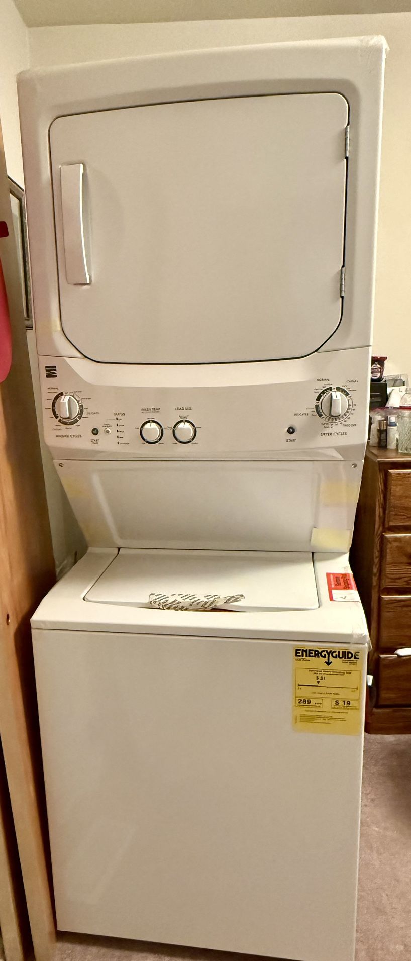 Kenmore Stacked Washer/Dryer – NEW – $700 OBO