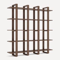 BURROW – Index Double Bookcase (Walnut) 