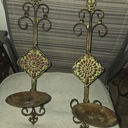 Rustic metal Sconces