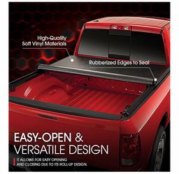 DNA Motoring TTC-RU-051 Pickup Truck Bed Top Roll-Up Vinyl Soft Tonneau Cover Compatible with 99-04 Tacoma