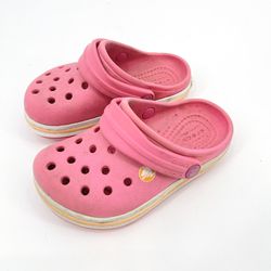 Pink Classic Slip On Crocs Girls Size 7