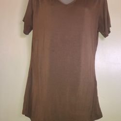 Women’s Tan Tunic Blouse Size Large
