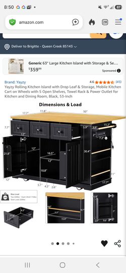 Rolling kitchen island
