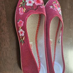 Chinese Embroidered Pumps Womens Mary Jane Shoes Flats Loafers