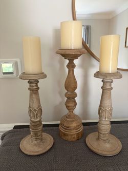 Pottery Barn candles and candleholders