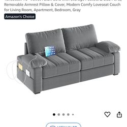Amazon  gray couch  