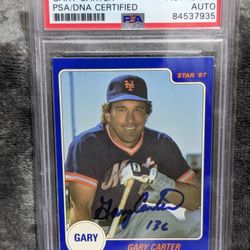 Mets 1987 Star Co Gary Carter Signature Autograph PSA/DNA Authentic