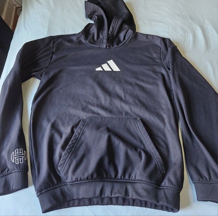 FANTASTIC ADIDAS SWEATSHIRT HOODIE, BLACK, MENs SMALL