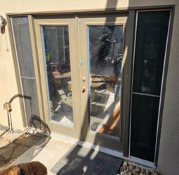 free French doors with 16 inch side lights