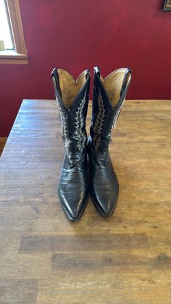 Tony Lama Black Western Cowboy Boots 11D