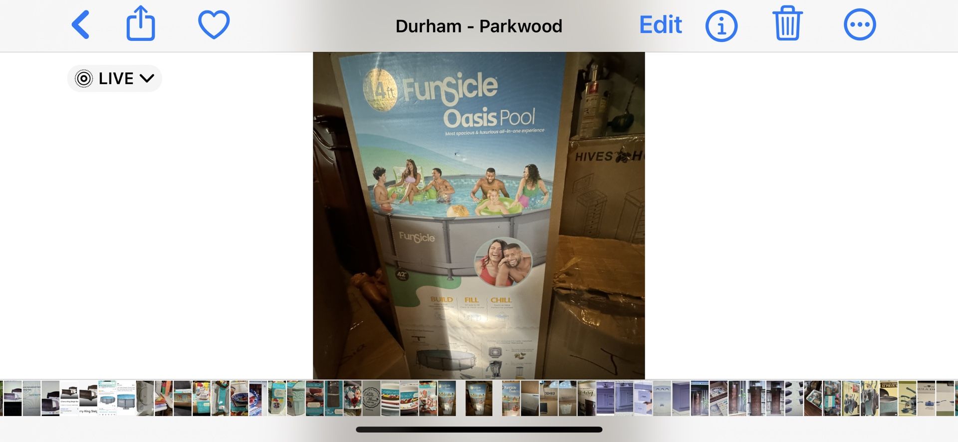 Above ground swimming pool