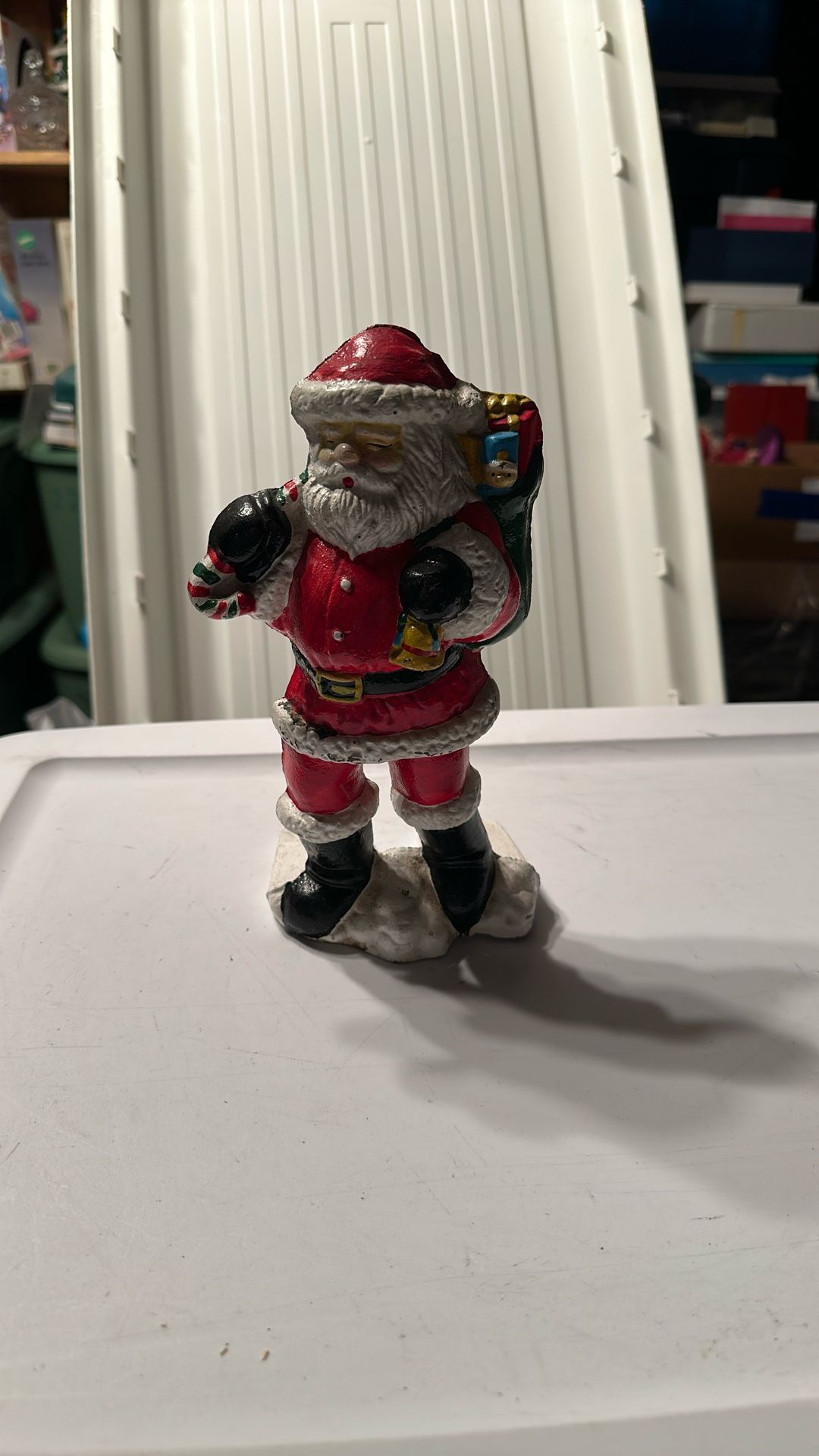 Vintage Cast Iron Santa Doorstop