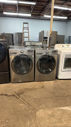Lg Front Loader Washer Dryer Stainless Steel Good Condition We Deliver Install And Remove Bad Ones 