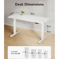 Adjustable Height Desk, Chair, AND Two 22” Monitors (w/monitor mount) FOR SALE
