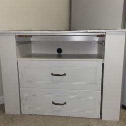 Corner Wall Desk Tv Stand White