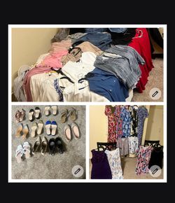 Brand new lot of woman’s clothes and shoes selling all together no individual purchase details in the photos pickup Gaithersburg md20877