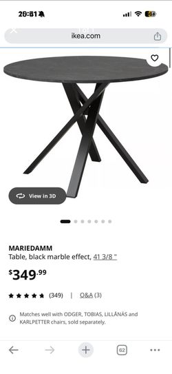 ikea round table black